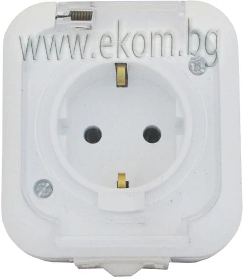 803НК10 Контакт единичен бял IP 44 открит монтаж