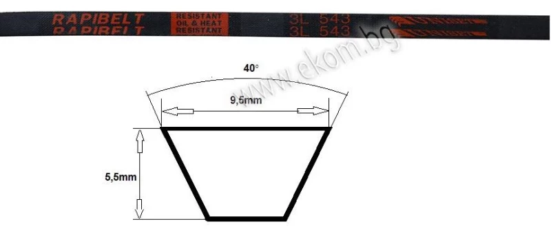 116LG62 Ремък 3L 543