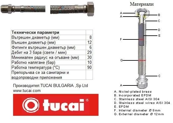 502ST47 Мека връзка 40 Н3/8-Г1/2 8142