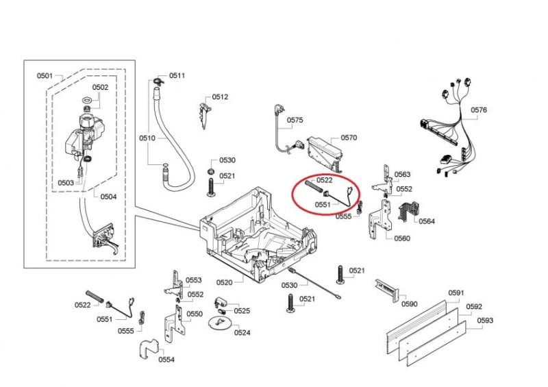 164BH13 Комплект въже и пружини - BOSCH