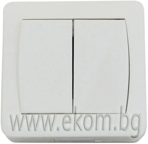 804НК28 Ключ Мираж сх.5 бял открит монтаж