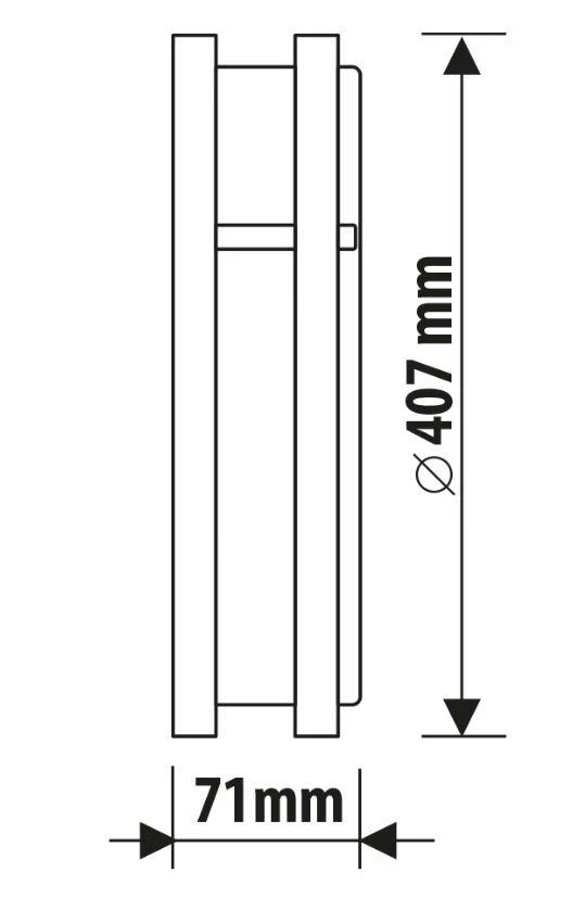 Декоративна LED плафониера 36W, 4200K, 220-240V AC, черна, кръг, IP20