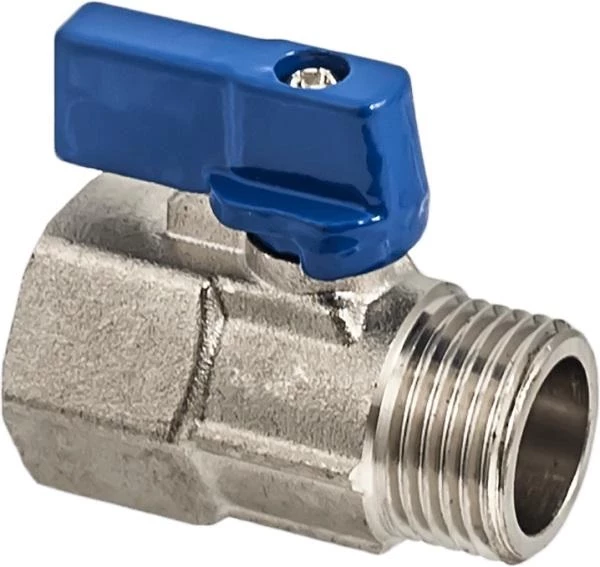 104HS02 Мини кран 3/4" Ж/M синя врътка