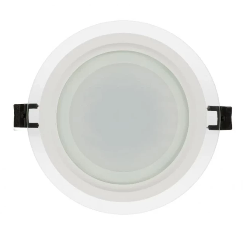 LED СТЪКЛЕН ПАНЕЛ ЗА ВГРАЖДАНЕ, КРЪГ, 18W, 4200K, 220V AC, НЕУТРАЛНА СВЕТЛИНА, IP44, SMD2835