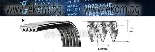 116LG122A Ремък 1922мм H8 MAEL гумен