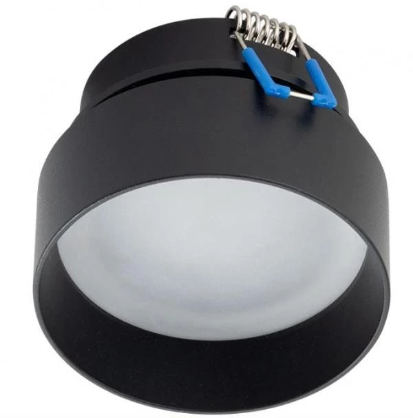 Декоративна рамка за вграждане с ниско ниво на заслепяване с индиректно светене, черна