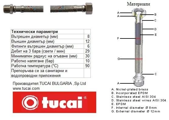 502ST50 Мека връзка 50 Г1/2-H1/2 8114