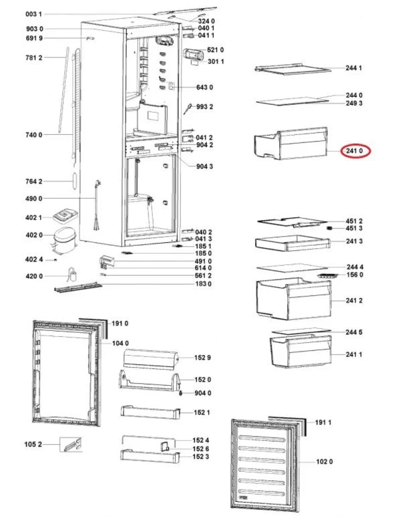 Чекмедже за зеленчуци 665626-WHIRLPOOL