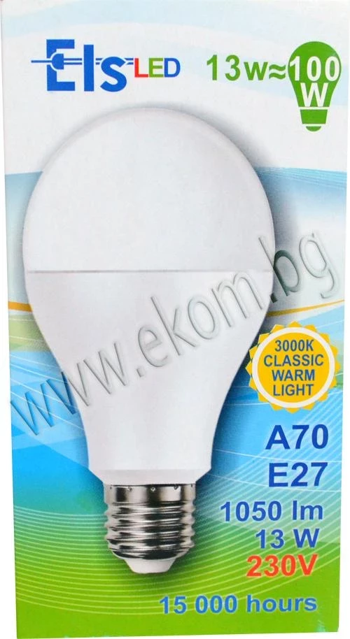 Крушка A70 LED E27 13W 230V 1050LM 3000K PA