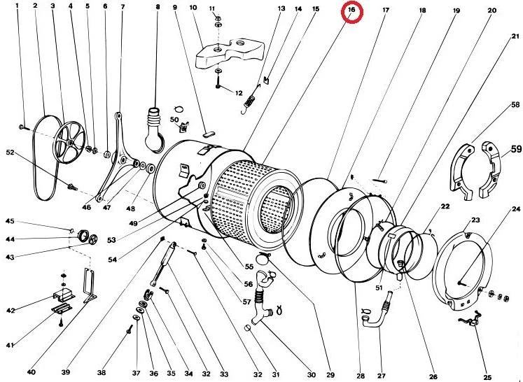 168AR19 Носач за барабан - INDESIT