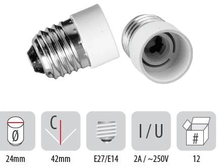 806PB01 Фасунга адаптер E27/E14