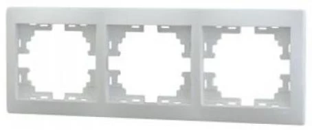 803ЕЛ16 Рамка за контакт тройна Мира бяла 701-0200-148