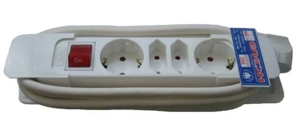 Съединител 2х16А+2х2,5А със шнур и ключ 5m