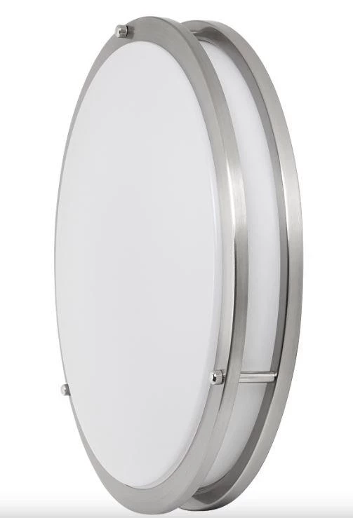 Декоративна LED плафониера 36W, 4200K, 220-240V AC, сатиниран никел, кръг, IP20