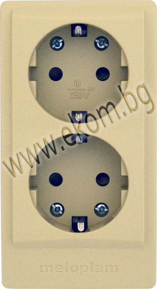 803МП46 КОНТАКТ ДВОЕН ОМ IP30 КРЕМ ДЗ