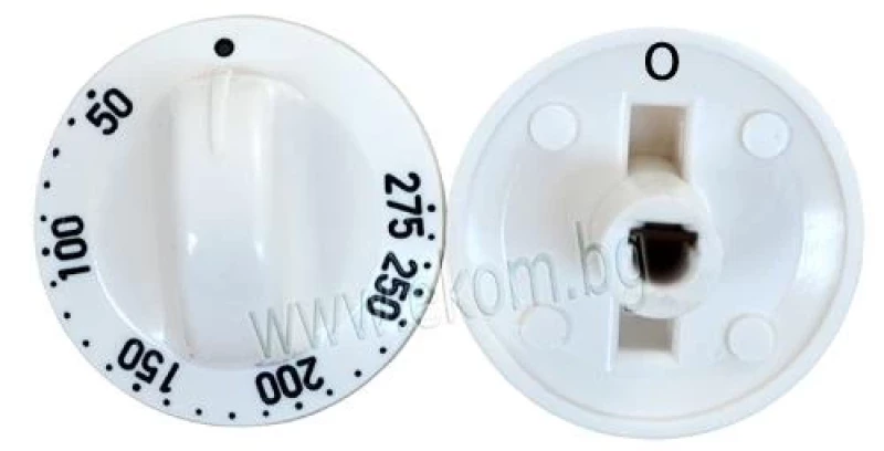 341CU35 Врътка за печка BEKO фурна 275° бяла гравирана