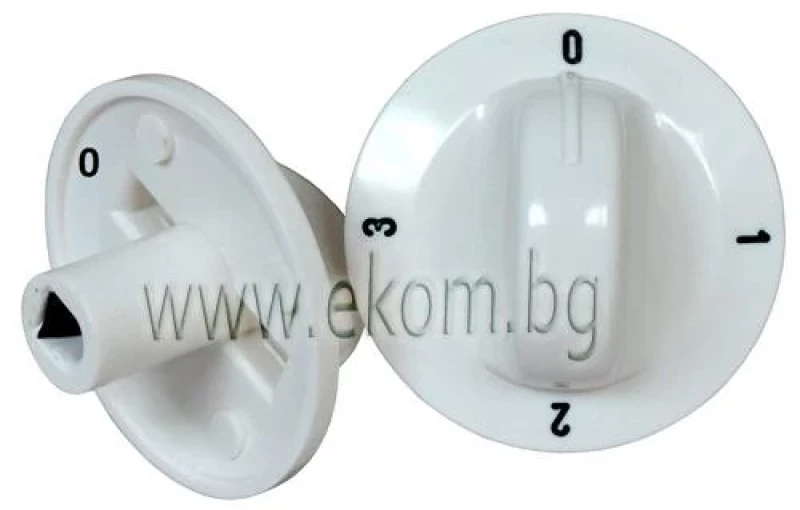 341CU37 Врътка за печка BEKO - 4 такта бяла гравирана