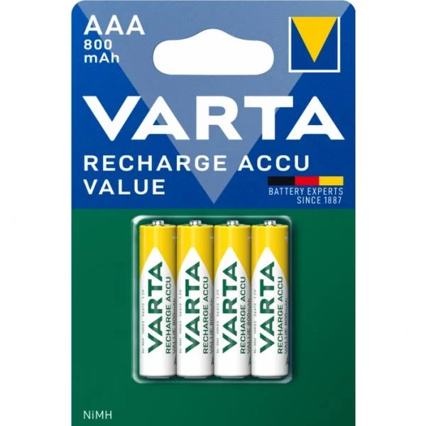 902VR07 Презареждащи батерии Varta VALUE Accu AAA 800 mAh 4 бр.