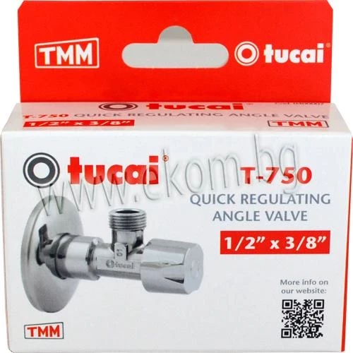 104TU04 Ъглов кран 1/2x3/8 0400007