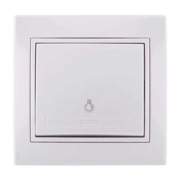 804ЕЛ12 Бутон стълбищен скрит монтаж Мира бял 701-0202-102