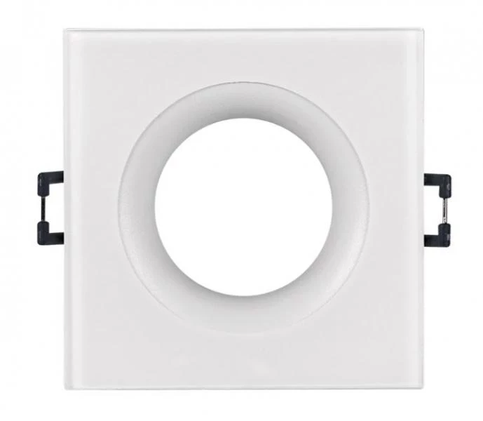 РАМКА ЗА ВГРАЖДАНЕ КВАДРАТ, БЯЛА, СТАЦИОНАРНА, IP44, АЛУМИНИЙ И СТЪКЛО