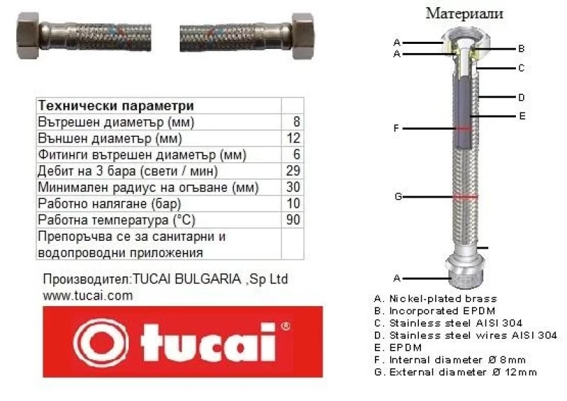 502ST42 Мека връзка 40 Г1/2-Г1/2 8103