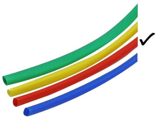 813ER08R Термосвиваем шлаух 8/4mm червен 1m