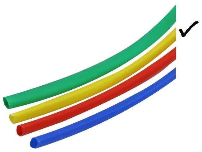 813ER08Y Термосвиваем шлаух 8/4mm жълт 1m