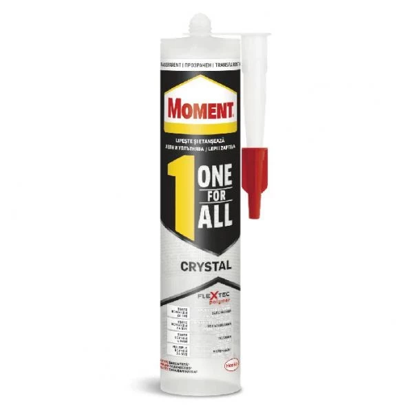 917HK18 Moment OneForAll Crystal монт. лепило Flextec прозрачно 290 гр.