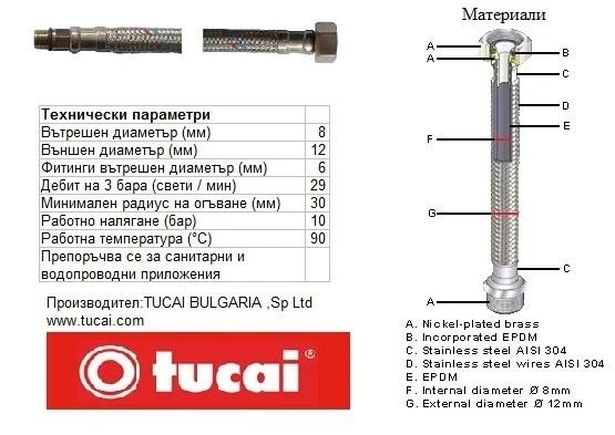 502ST55 Мека връзка 50 M10x18-Г3/8 8167