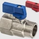Thumbnail 1 of 104HS00 Мини кран 1/2" Ж/M синя/червена врътка