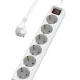 Thumbnail 2 of Разклонител с 6 Шуко гнезда, с ключ, 3 метра, бял