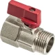 Thumbnail 1 of 104HS01 Мини кран 1/2" Ж/M червена врътка