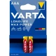 Thumbnail 1 of 902VR17 Усилени алкални батерии Varta Longlife Max Power AAA LR03 2 бр.