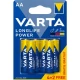 Thumbnail 1 of 902VR12 Усилени алкални батерии Varta Longlife Power AA LR6 4+2 бр.
