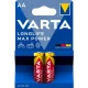 Thumbnail 1 of 902VR18 Усилени алкални батерии Varta Longlife Max Power AA LR6 2 бр.