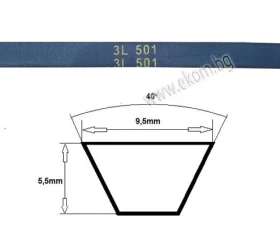Снимка на 116LG72A Ремък 3L 501