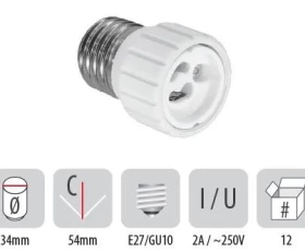 Снимка на 806PB03 Фасунга адаптер E27/GU10