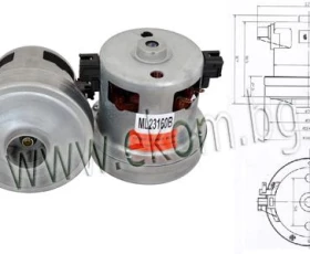 Снимка на 406VA13 Мотор прахосмукачка с борд 1600 W