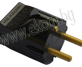 Снимка на 802НК00 Щепсел двуполюсен черен