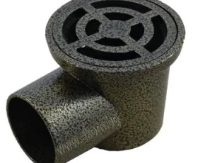 Снимка на 103WT06 Сифон подов алуминиев рогов кръгъл - злато шагрен - Ф 50