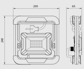 Снимка на Работен LED прожектор 20W, 5000K, 220V-240V AC, IP65