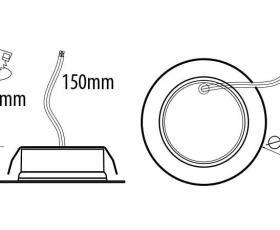 Снимка на Мини LED луна за вграждане 4W, 4200K, 220-240V AC, IP44, сатиниран месинг