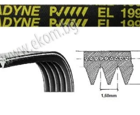 Снимка на 116LG404 Ремък 1991мм H6 EL гумен