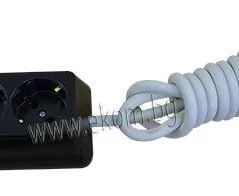 Снимка на 801TH47 Съединител троен с шнур-2m 3x1.5 черен