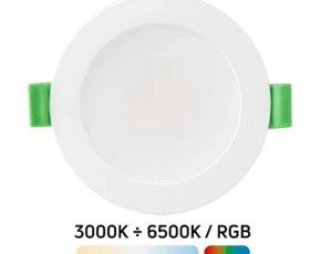 Снимка на LED Smart димираща луна за вграждане, Bluetooth, 6W, 3000К-6500К/RGB, 220-240V AC, IP44