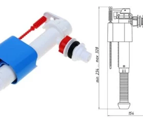 Снимка на 170WT13 ПОПЛАВЪК 1/2 ЗА ТОАЛЕТНО КАЗАНЧЕ СТРАНИЧНО ПЪЛНЕНЕ WC5010 EU