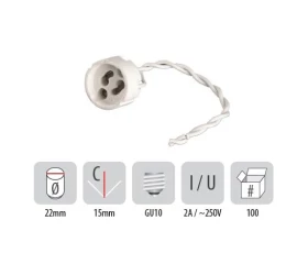 Снимка на 806PB10 Фасунга GU10 LED / halogen