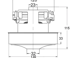 Снимка на 406VA04 Мотор прахосмукачка 1200 W