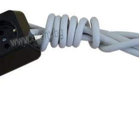 Снимка на 801TH49 Съединител двоен с шнур-2m 3x1,5 черен